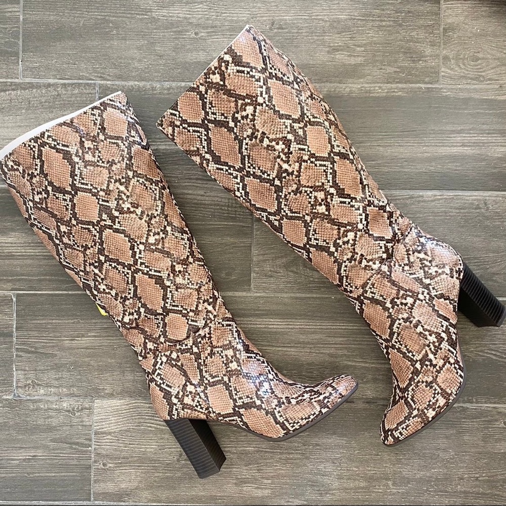 A New Day Knee High Snakeskin Boots